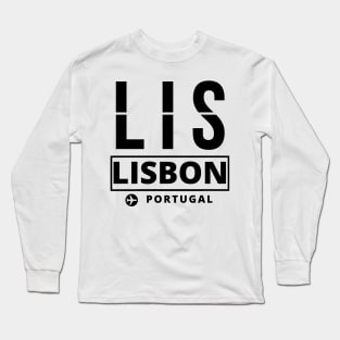 LIS - Lisbon airport code Long Sleeve T-Shirt